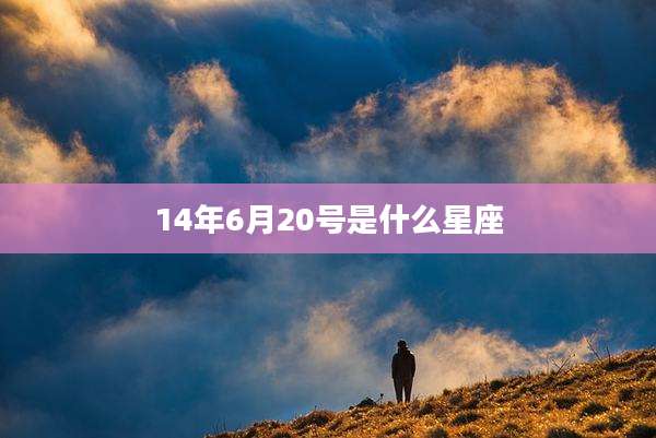 14年6月20号是什么星座