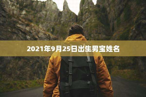 2021年9月25日出生男宝姓名