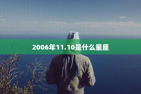 2006年11.10是什么星座