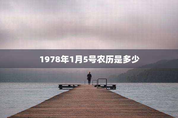 1978年1月5号农历是多少