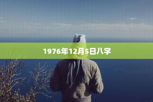 1976年12月5日八字