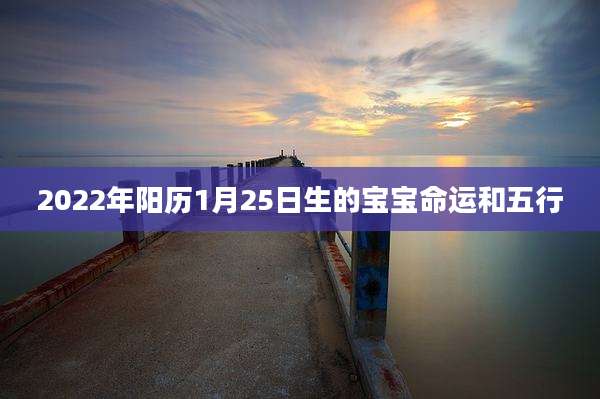 2022年阳历1月25日生的宝宝命运和五行