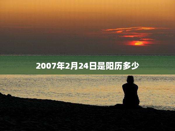 2007年2月24日是阳历多少
