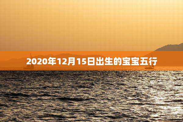 2020年12月15日出生的宝宝五行