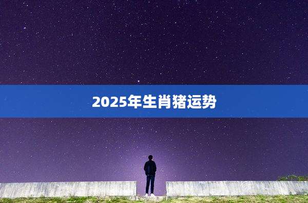 2025年生肖猪运势