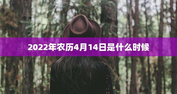 2022年农历4月14日是什么时候