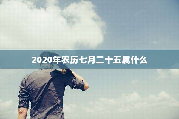 2020年农历七月二十五属什么