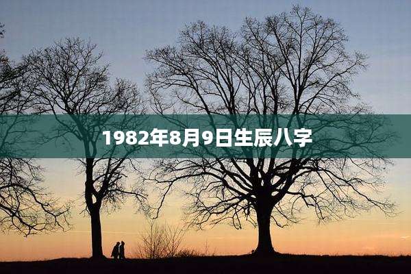 1982年8月9日生辰八字