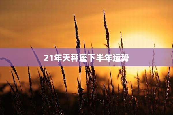 21年天秤座下半年运势