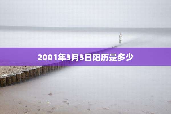 2001年3月3日阳历是多少