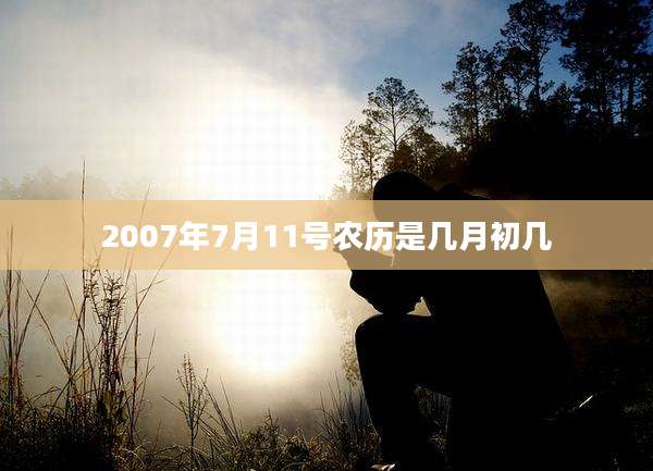 2007年7月11号农历是几月初几