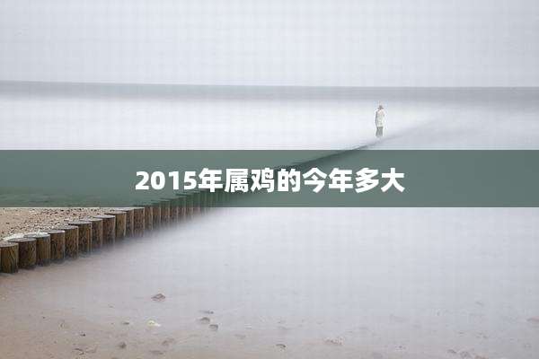 2015年属鸡的今年多大
