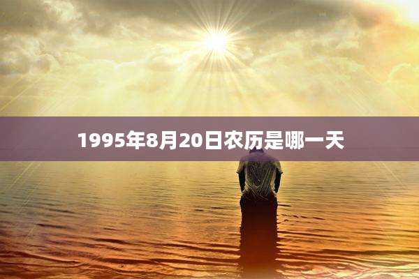 1995年8月20日农历是哪一天