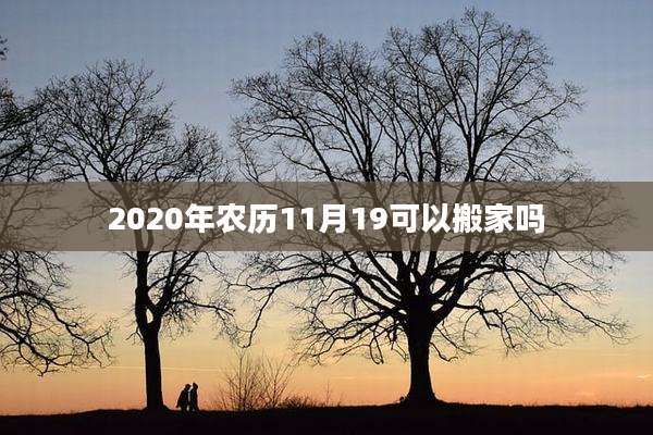 2020年农历11月19可以搬家吗