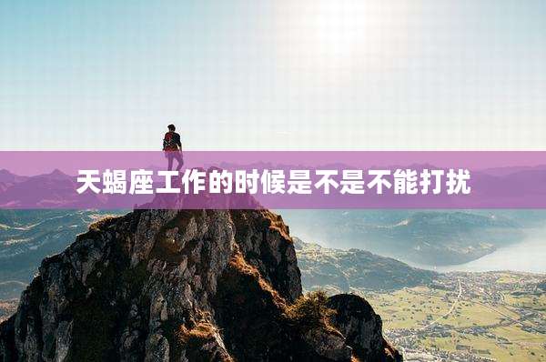 天蝎座工作的时候是不是不能打扰