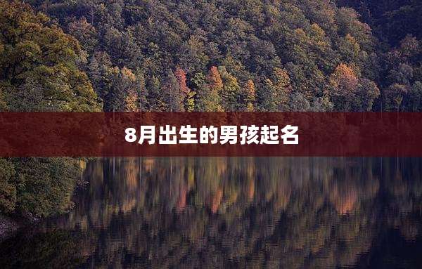 8月出生的男孩起名