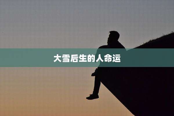 大雪后生的人命运