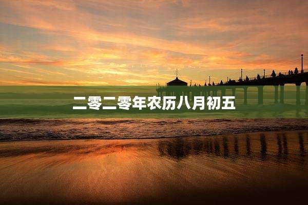 二零二零年农历八月初五