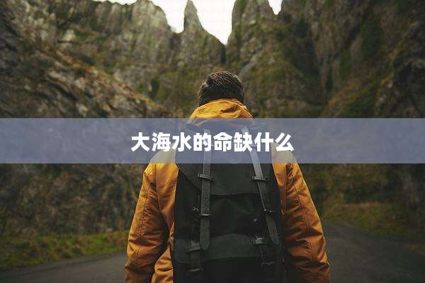 大海水的命缺什么