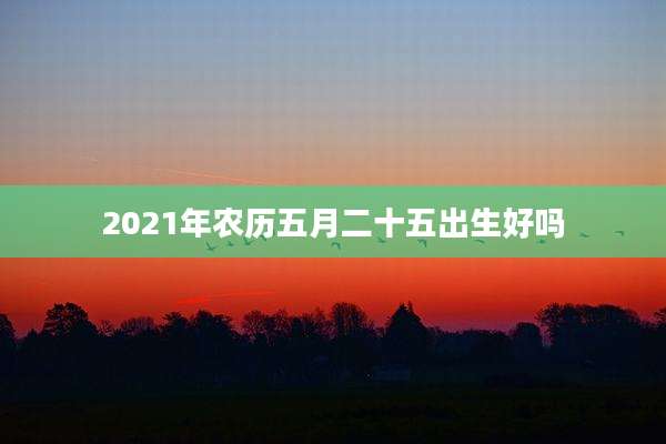 2021年农历五月二十五出生好吗