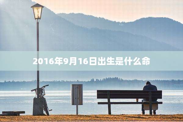 2016年9月16日出生是什么命