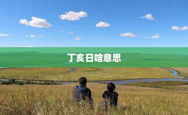 丁亥日啥意思