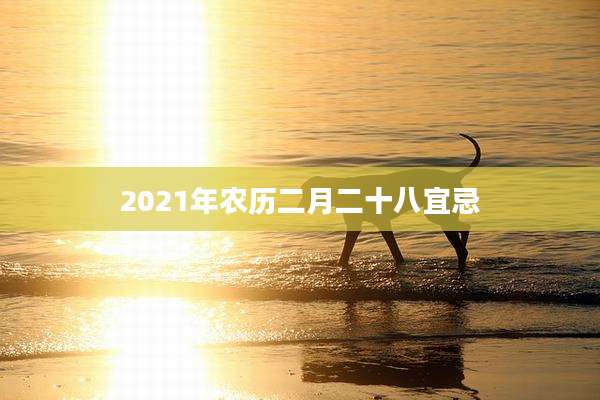 2021年农历二月二十八宜忌