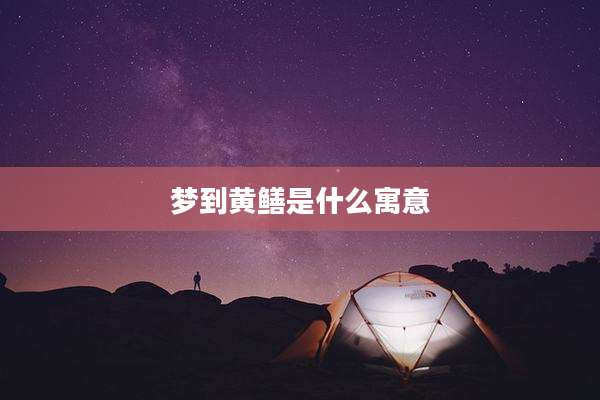 梦到黄鳝是什么寓意