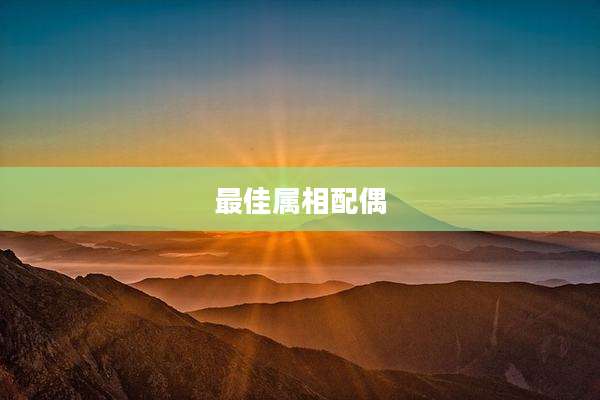 最佳属相配偶