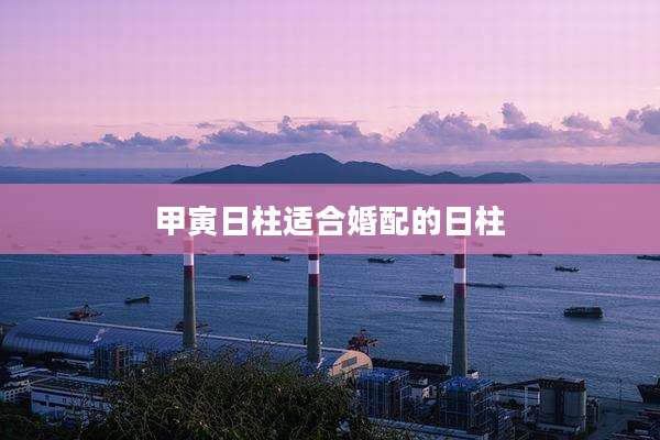甲寅日柱适合婚配的日柱