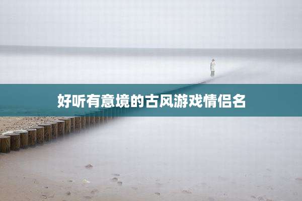 好听有意境的古风游戏情侣名