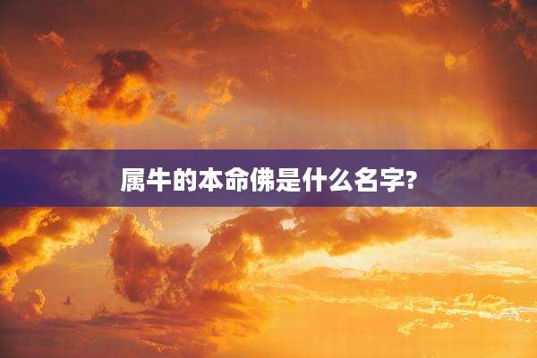 属牛的本命佛是什么名字?