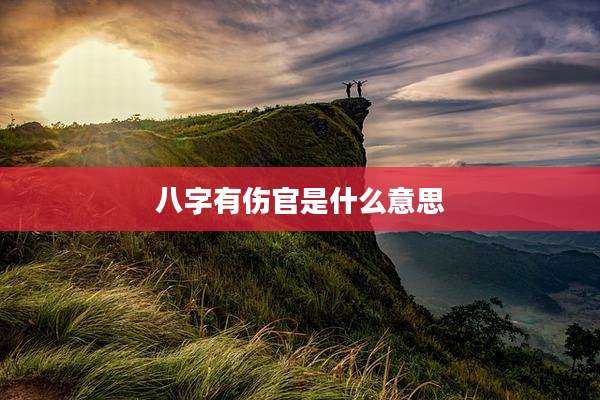 八字有伤官是什么意思
