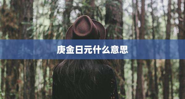 庚金日元什么意思