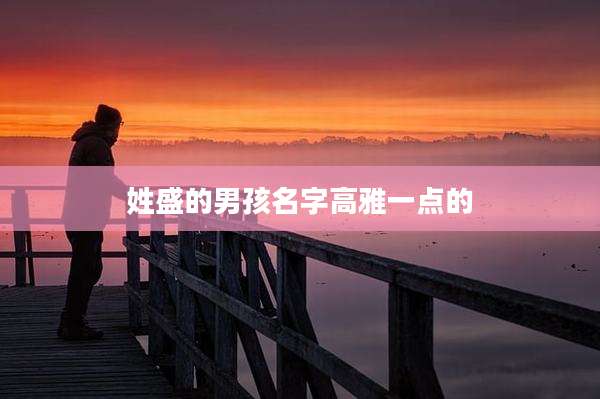 姓盛的男孩名字高雅一点的