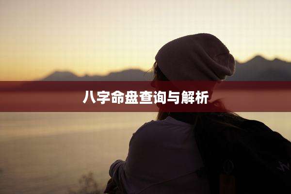 八字命盘查询与解析