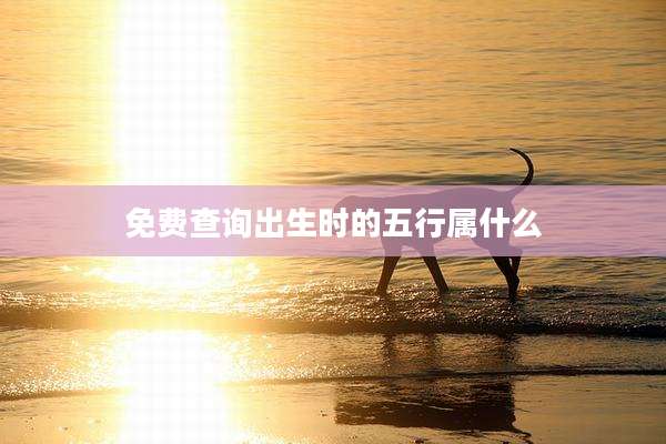 免费查询出生时的五行属什么