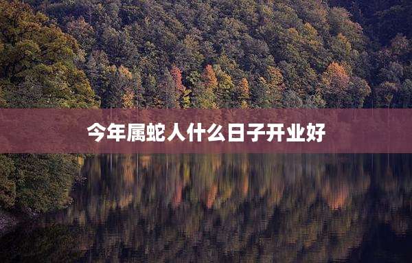 今年属蛇人什么日子开业好