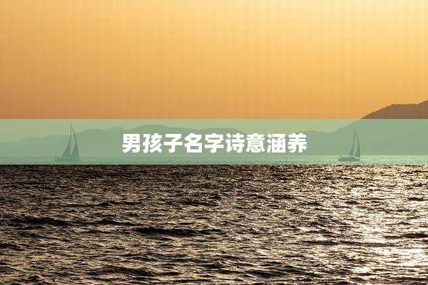 男孩子名字诗意涵养