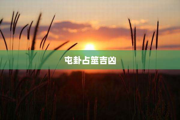 屯卦占筮吉凶