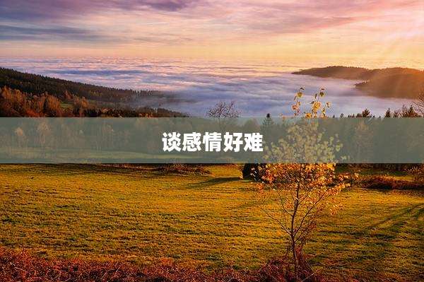 谈感情好难