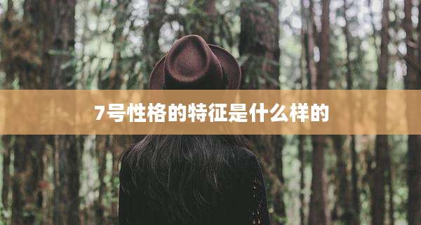 7号性格的特征是什么样的