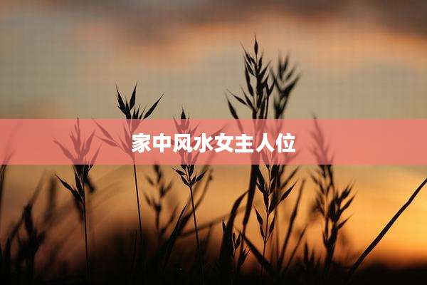 家中风水女主人位