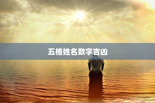 五格姓名数字吉凶