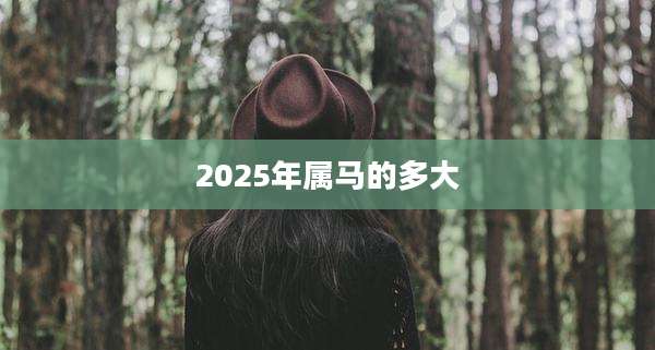 2025年属马的多大