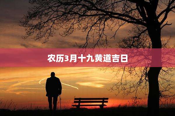 农历3月十九黄道吉日