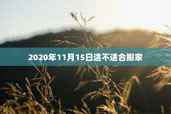 2020年11月15日适不适合搬家
