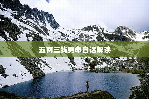 五两三钱男命白话解读