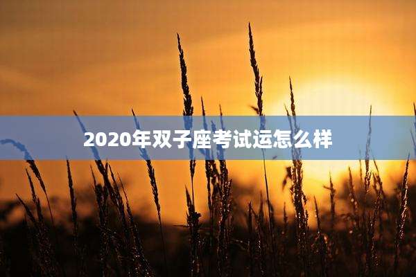 2020年双子座考试运怎么样