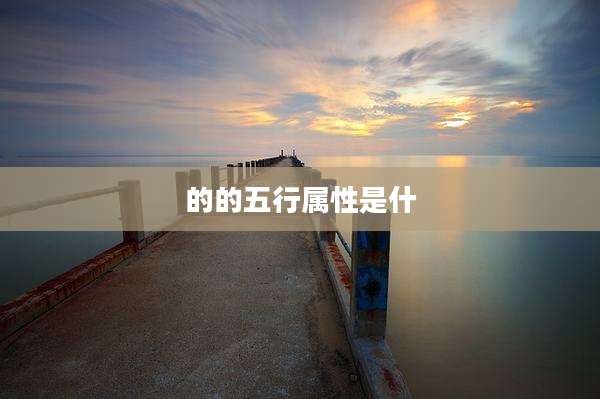 的的五行属性是什
